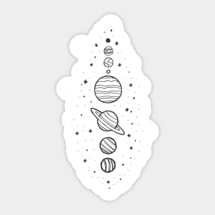 Planets art Sticker